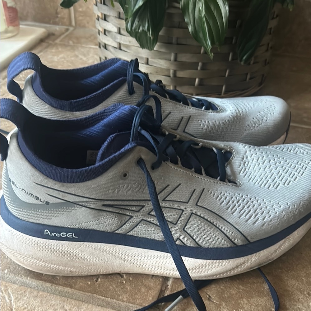 ASICS Gel-Nimbus Running Shoes - Blue and White